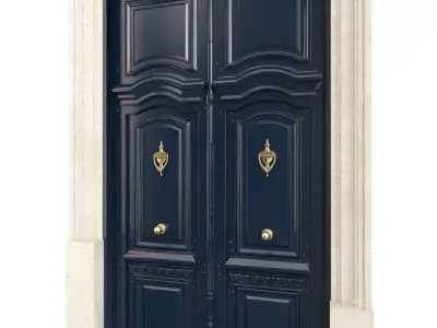 Entrance classic door 112 3D model
