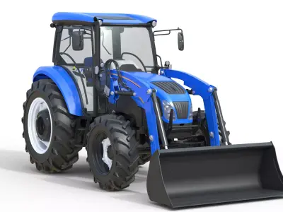 New Holland WorkMaster Utility Tractor Low-poly 3D model