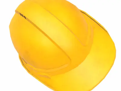 Safety Helmet Low Poly Low-poly 3D model