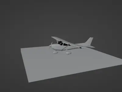 Cessna 172 Skyhawk Angkasa Aviation Academy Low-poly 3D model Low-poly 3D model