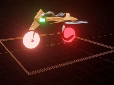 a low poly bike model motorcycle Low-poly 3D model