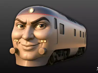 Ciuf Ciuf Treno Pervertito - Italian Brainrot Low-poly 3D model