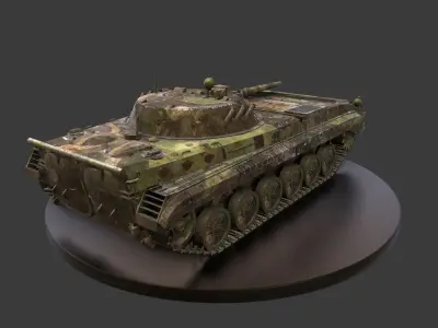 BMP-1K Troop Carrier - Armored vehicle Low-poly 3D model