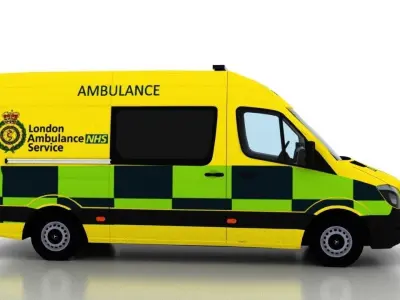 Mercedes Benz Sprinter L2H2 2015 England Ambulance EU 3D model