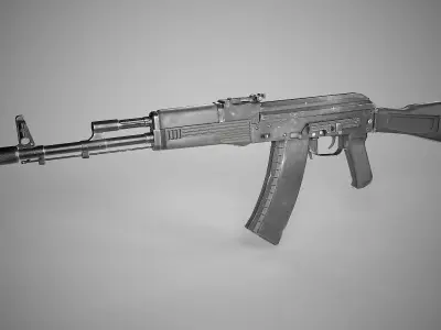 AK 74M Low-poly 3D model