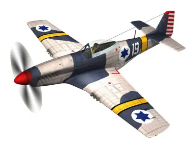 North American P-51D Mustang - Israel Defence Force  3D model