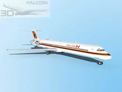 Falcon3D MD-80 Yellow Knife Air 3D model