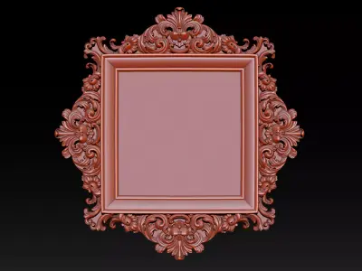 Classic Carved Mirror Frame 3D print model
