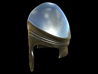 Medieval knight helmet warrior 3D model