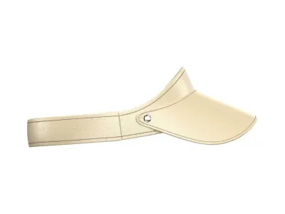 Yellow Visor Cap 3D model