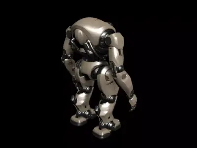 Steel mecha mecha warrior 3D model buy
