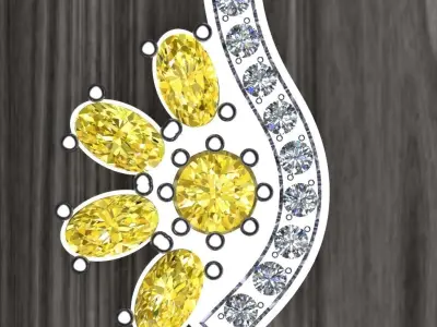 SolarCrest earing Part of garniture 3D print model