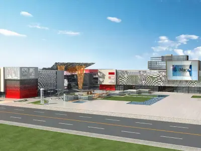 Architecture modern office building 3D model purchase