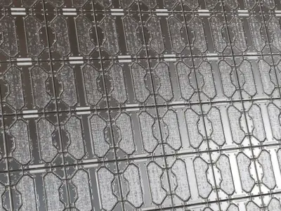 Sci-Fi Circular Perforated Metal Floor PBR Seamless Texture
