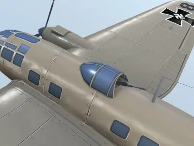 Heinkel He 111 Hand-Painted Low-poly 3D model