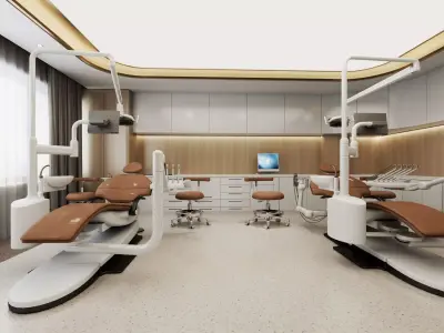 dental clinic Low-poly 3D model