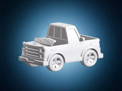 Pickup Toy Vehicle Miniature 3D print model