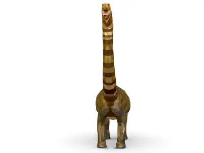 Dinosaur Puert Lowpoly Art Style Animal Low-poly 3D model