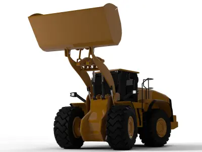 cat loader Low-poly 3D model