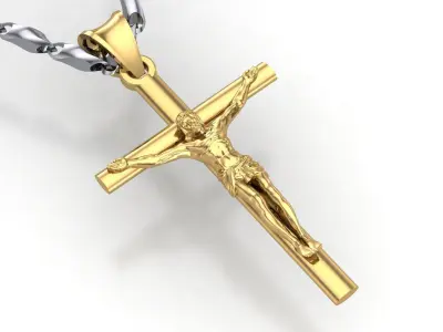 Cross Jesus simple D5 3D print model