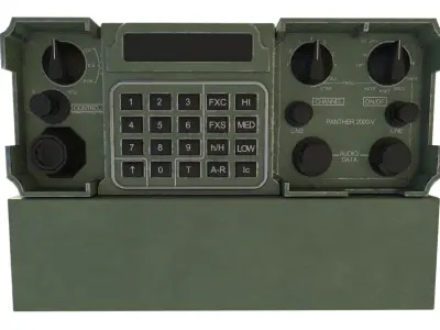 VHF Radio Military Low-poly 3D model