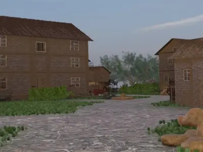Mountain Village Layout 3D model buy