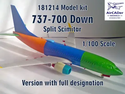181214 Model kit Boeing 737-700 Split Scimitar Down 3D print model