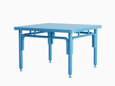 Metallic Table 06 Low-poly 3D model