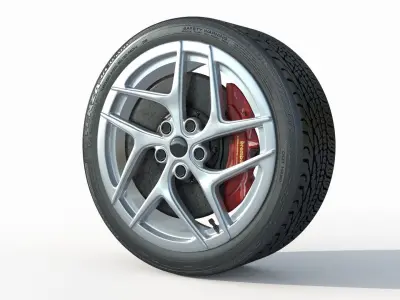 wheel Rim Tire 1 3D model