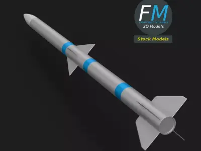 Stylized Air-to-Air Missile base mesh 3D model