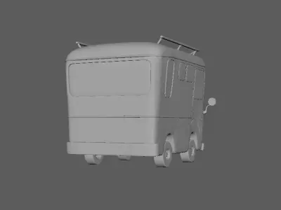 Toy Bus Low-poly 3D model