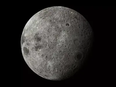 A large rock formation in the middle of nowhere Moon Low-poly 3D model