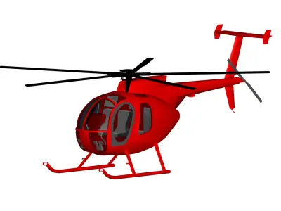 Helicopters MD 500 3D model