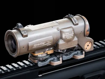 Elcan Scope Low-poly 3D model