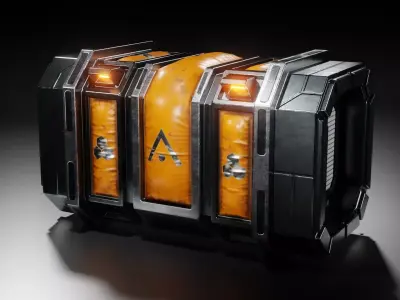 Sci-fi Crate Low-poly 3D model 8