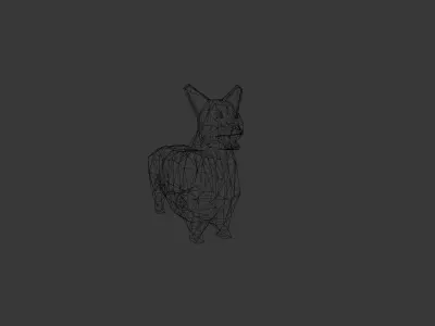 Low poly corgi Free low-poly 3D model