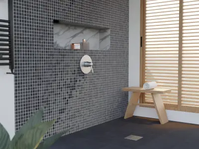 Low-poly modern Bathroom Low-poly 3D model
