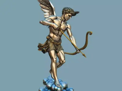 Statue of Eros is the Greek god of love 3D print model