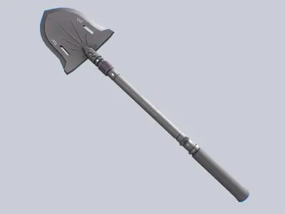 Combat shovel Low-poly 3D model buy