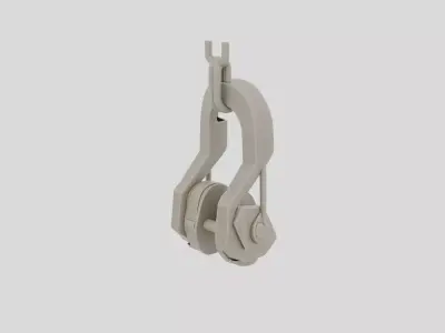 Industrial Overhead Crane Hook Block for 3D print 3D model