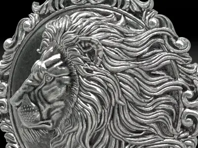 Lion Head Pendant 3D print model buy