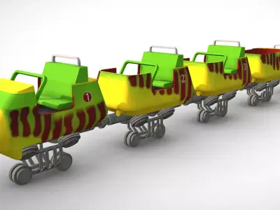 Jurassic Park Bone Shaker Train 3D model