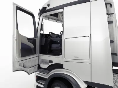 Mercedes eActros 600 with trailer 3D model purchase