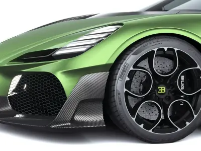 Bugatti Brouillard 2025 LowPoly Low-poly 3D model