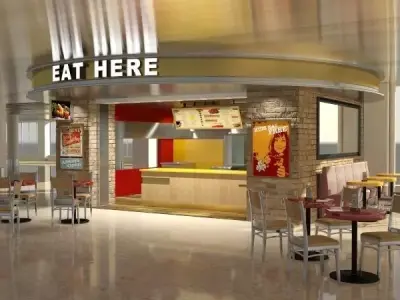 Fast Food Kiosk 3D model
