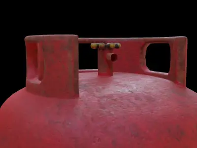old gas cylinder 3D model