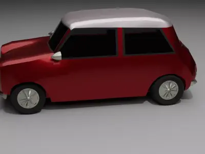 Low Poly Small SUV Game-ready vehicle FBX OBJ Low-poly 3D model