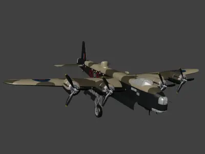Short Stirling Low-poly 3D model