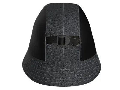 Denim Buckle Bucket Hat 3D model