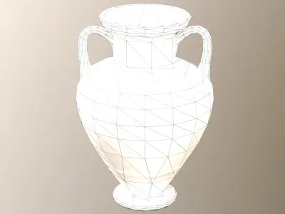 Dusty Ceramic Vase clay dirty old Low-poly 3D model